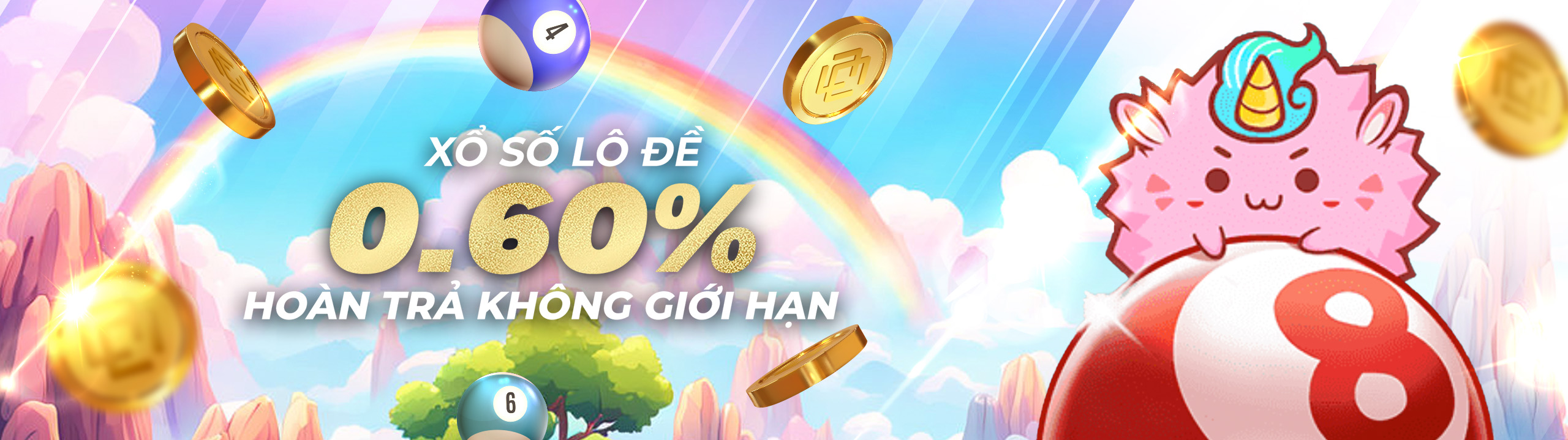 Xổ số 0.60% Hoàn trả hàng ngày không giới hạn