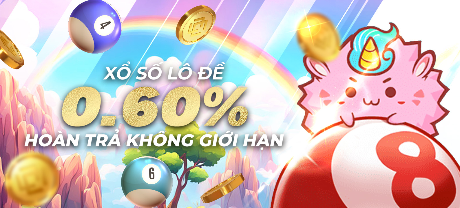 Xổ số 0.60% Hoàn trả hàng ngày không giới hạn