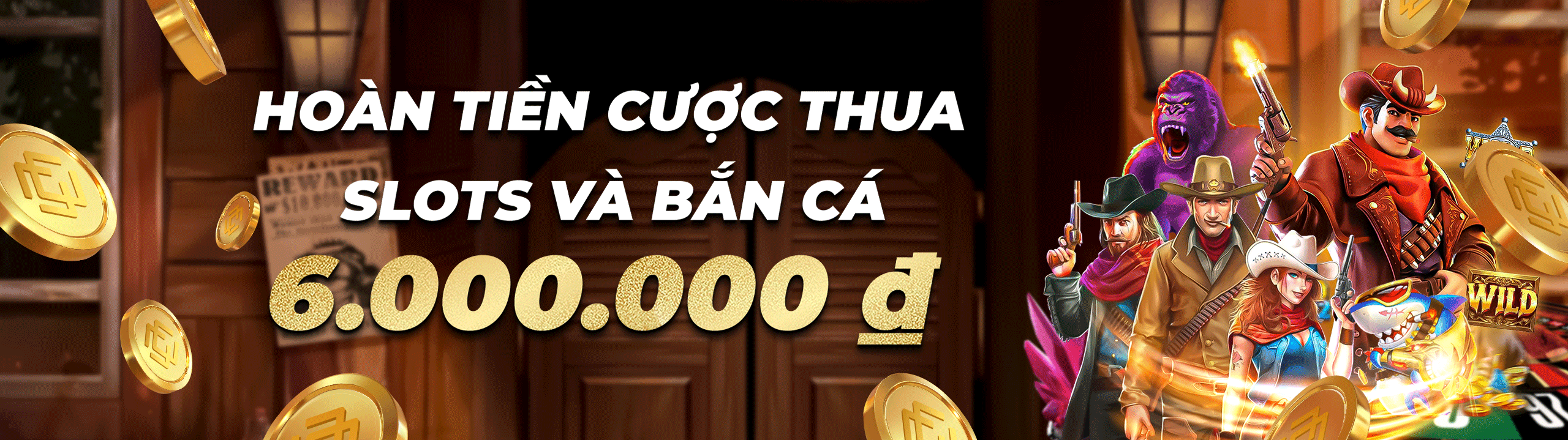 Hoàn tiền hàng tuần 11.88% lên đến 6.000.000 VND tại Slots và Bắn cá