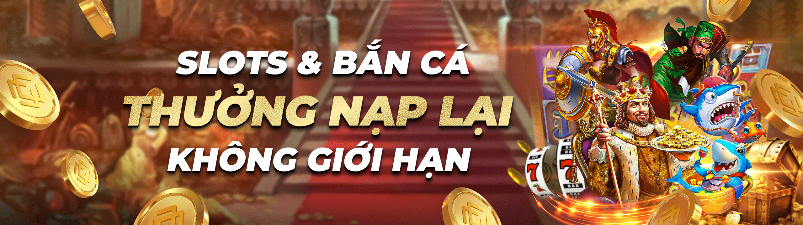 Thưởng nạp lại 15% không giới hạn chơi Slots và Bắn cá