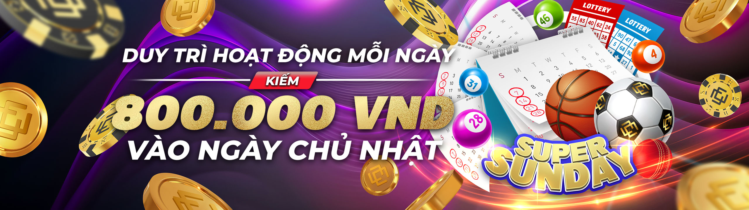 Siêu chủ nhật miễn phí 800.000 VND