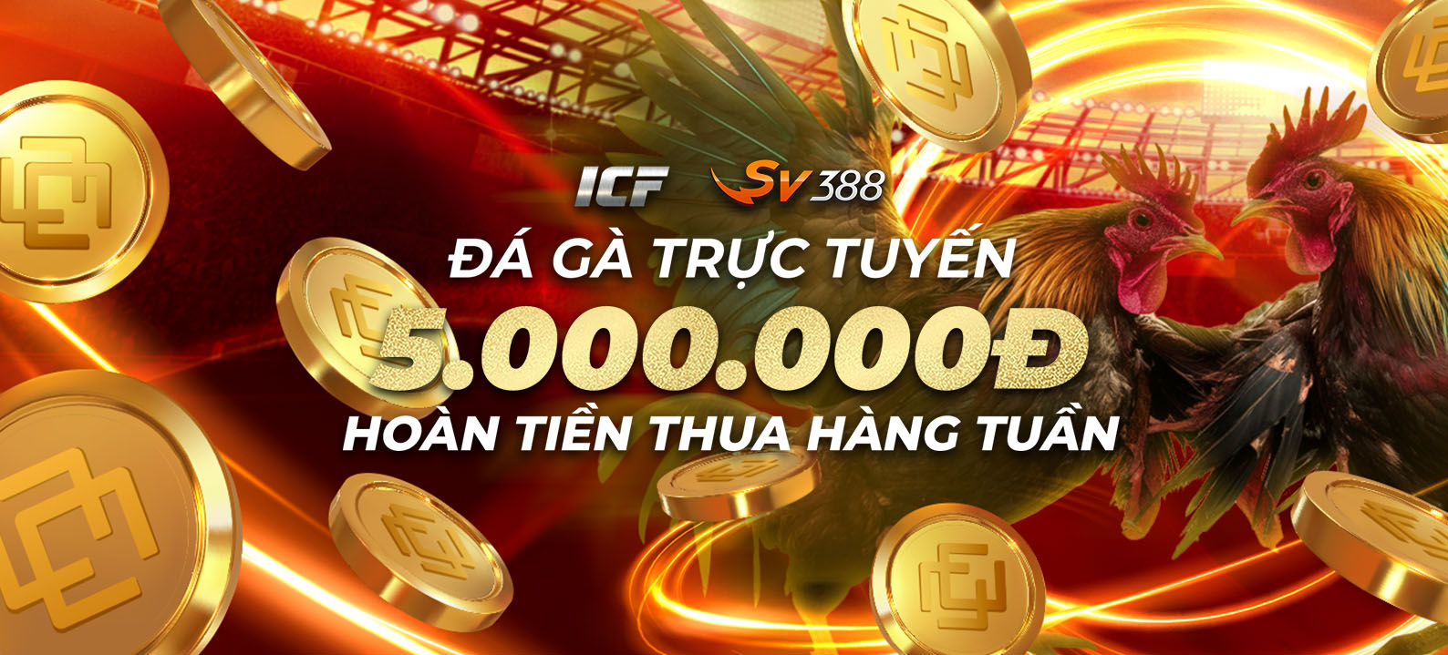 Hoàn tiền hàng tuần – Đá Gà: 3.88% lên đến 5.000.000 VND